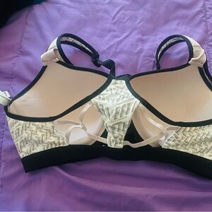 Victoria's Secret Cream and Black Sports Bra